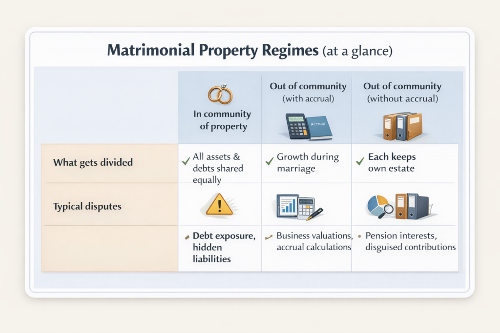 Matrimonial property regimes in South Africa explained