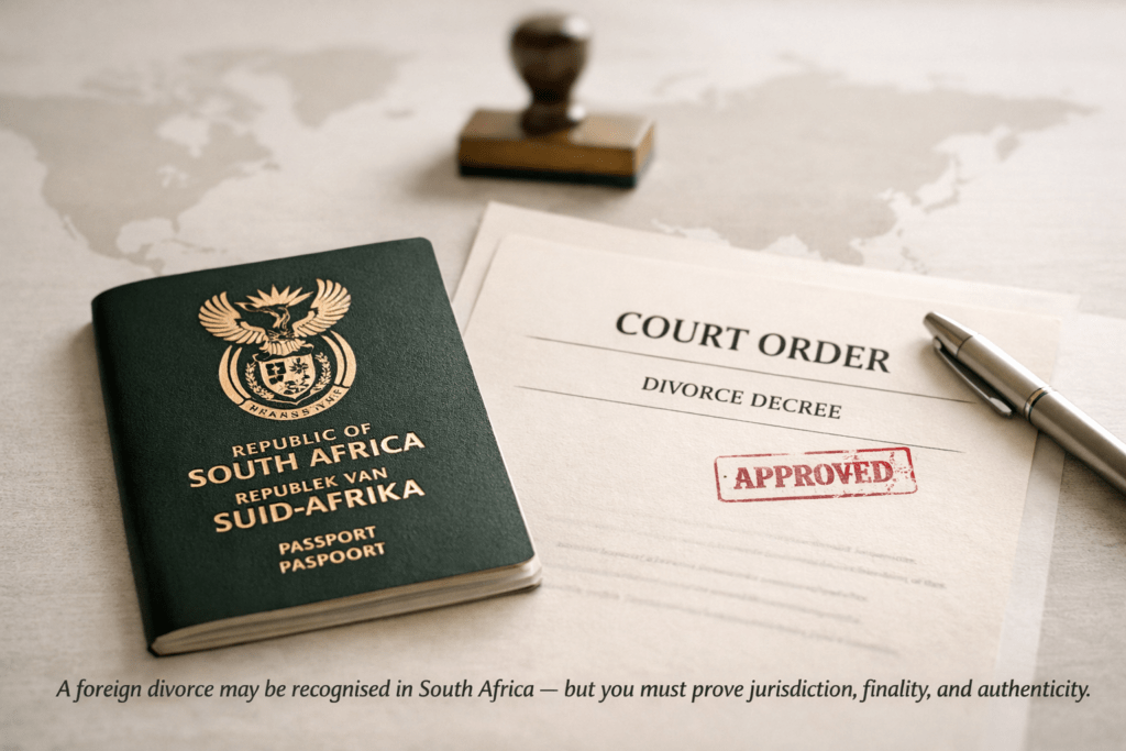 foreign divorce valid in South Africa – recognition and next steps